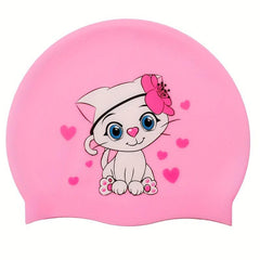 Silicone Animal Waterproof Swimming Cap Long Hair Anti slip Elastic Swim Cap