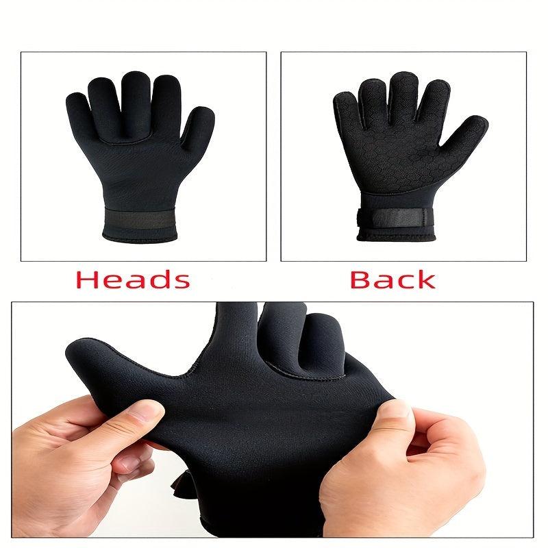 3mm Neoprene Diving Gloves for Water Sports - Warm and Adjustable