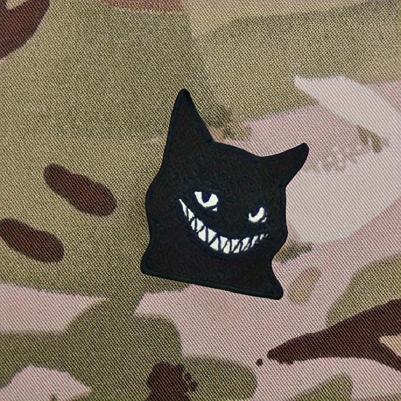 2pcs Cat Embroidered Patch w/ Hook & Loop Backing Fun Morale Patch