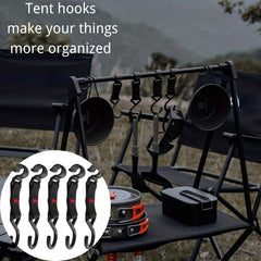 5 pcs Camping Rack Hook for Coats & Tents, High Load Capacity