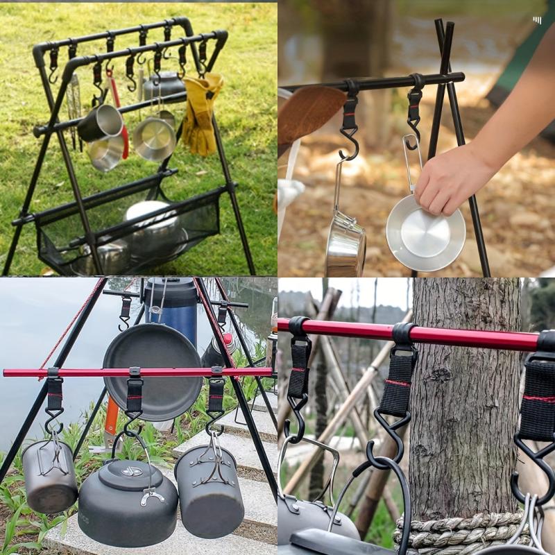 5 pcs Camping Rack Hook for Coats & Tents, High Load Capacity