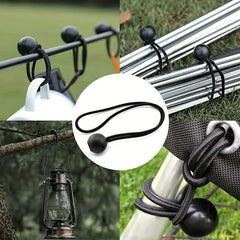 10 20 50pcs Ball Bungee Cords Plastic Ball Rope Outdoor Camping Tent Fixed