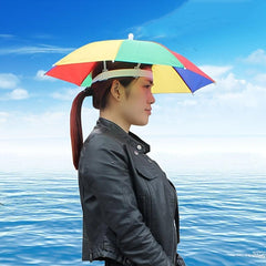 Portable Umbrella Hat Outdoor Sun Shade Waterproof Fishing Headwear