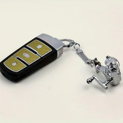 Metal Fishing Reel Keychain for Men - Perfect Gift for Fishermen