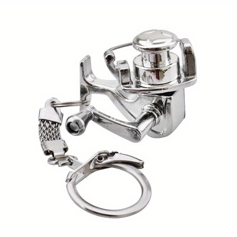Metal Fishing Reel Keychain for Men - Perfect Gift for Fishermen