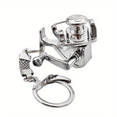Metal Fishing Reel Keychain for Men - Perfect Gift for Fishermen