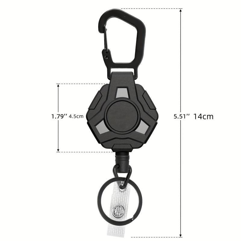 Heavy Duty Retractable Keychain with Metal Buckle
