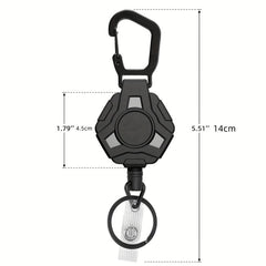Heavy Duty Retractable Keychain with Metal Buckle