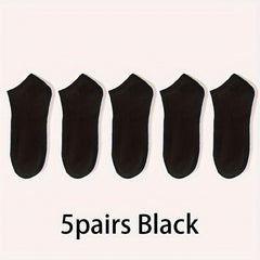 10 Pairs Men's Women's Low Cut Socks Breathable Comfortable for Spring
