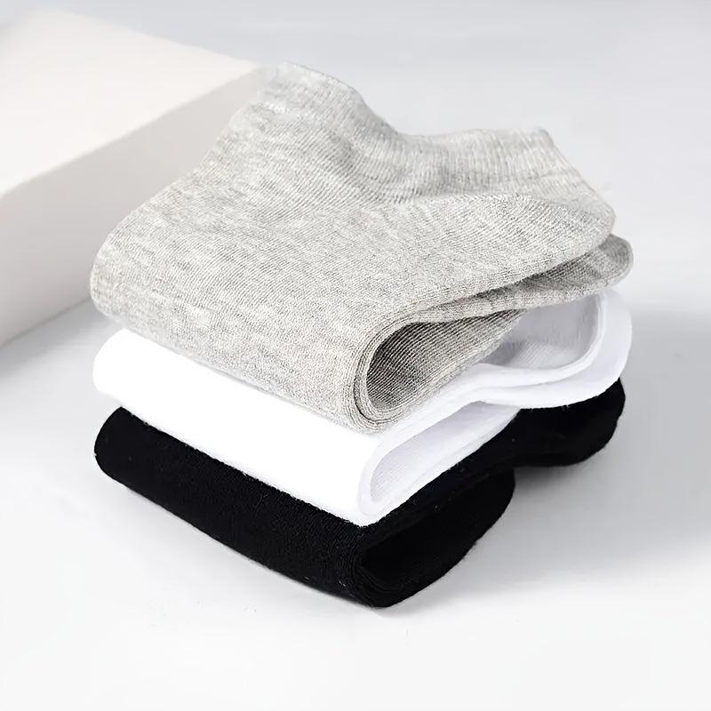 10 Pairs Men's Women's Low Cut Socks Breathable Comfortable for Spring