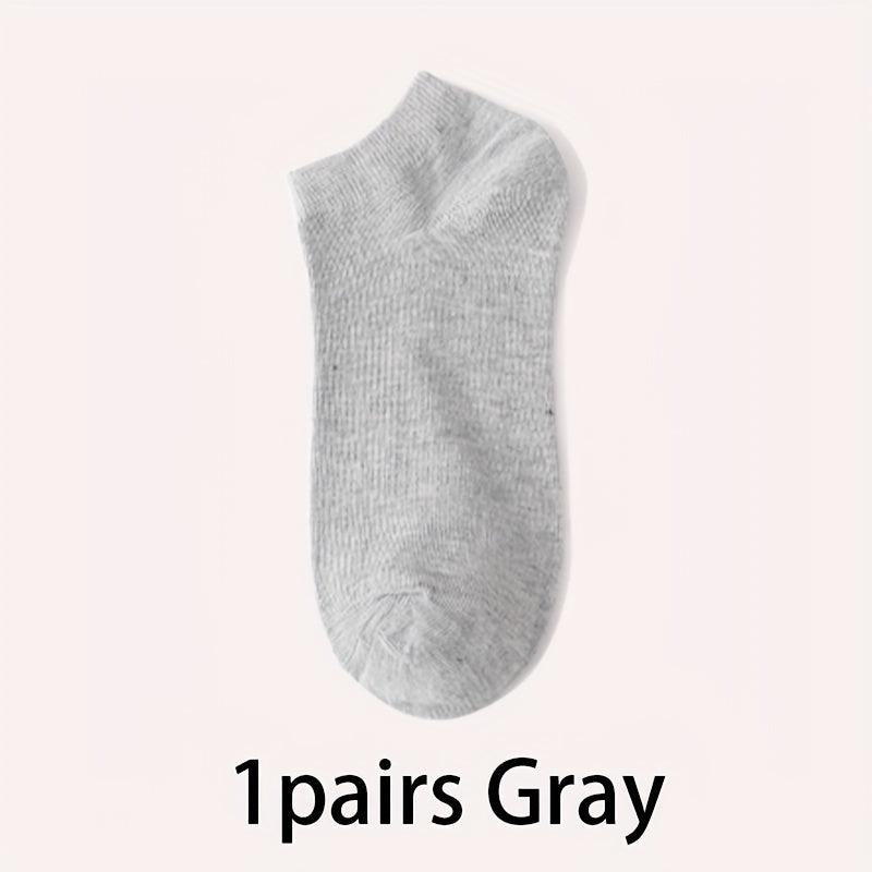 10 Pairs Men's Women's Low Cut Socks Breathable Comfortable for Spring