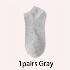 10 Pairs Men's Women's Low Cut Socks Breathable Comfortable for Spring