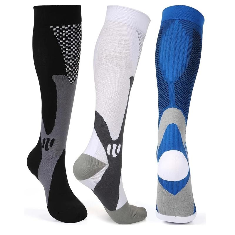 Men's Compression Knee Socks for Sports Soccer Running