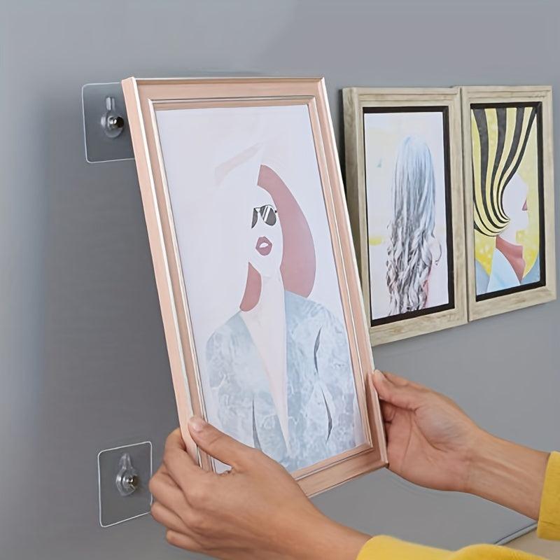 5pcs No Mark Studs Photo Frame Hanger Screw & Sticker Combo