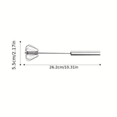 Semi Automatic Stainless Steel Egg Whisk Egg Beater Kitchen Gadgets