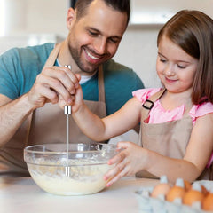Semi Automatic Stainless Steel Egg Whisk Egg Beater Kitchen Gadgets