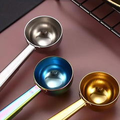 2-in-1 Stainless Steel Coffee Spoon and Sealing Clip