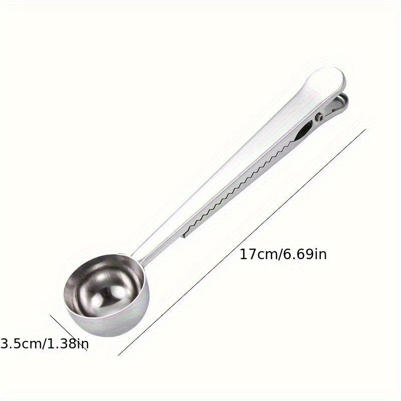 2-in-1 Stainless Steel Coffee Spoon and Sealing Clip