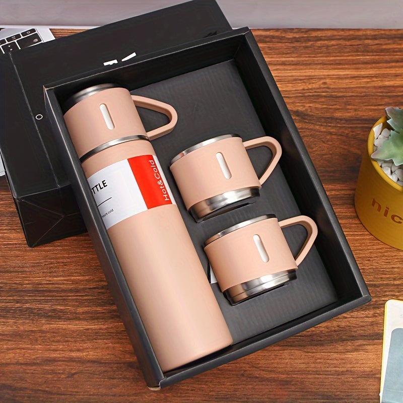 500ml Stainless Steel Insulation Water Cup Double Layered Leakproof Bottle