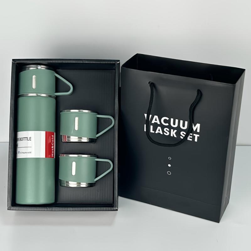 500ml Stainless Steel Insulation Water Cup Double Layered Leakproof Bottle