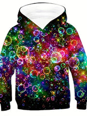 3D Bubble Print Hoodie For Girls & Boys