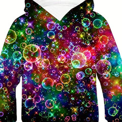 3D Bubble Print Hoodie For Girls & Boys
