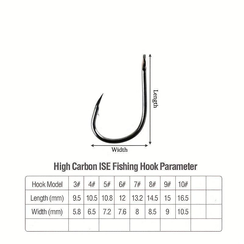 5 Fishhooks Set T Shaped Skewer Fishing Accessories Sizes 3-10 with String