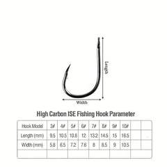 5 Fishhooks Set T Shaped Skewer Fishing Accessories Sizes 3-10 with String