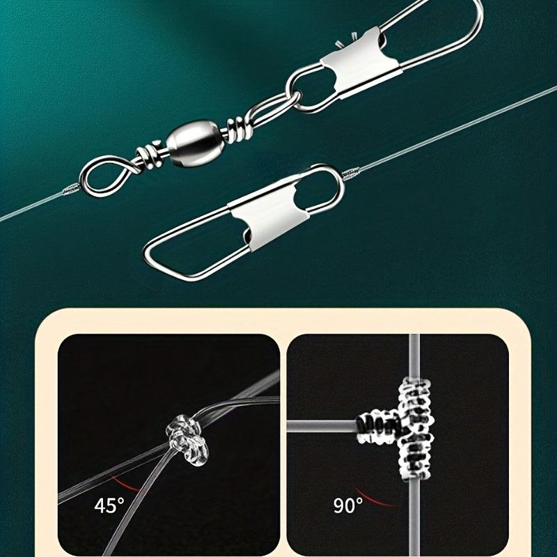 5 Fishhooks Set T Shaped Skewer Fishing Accessories Sizes 3-10 with String