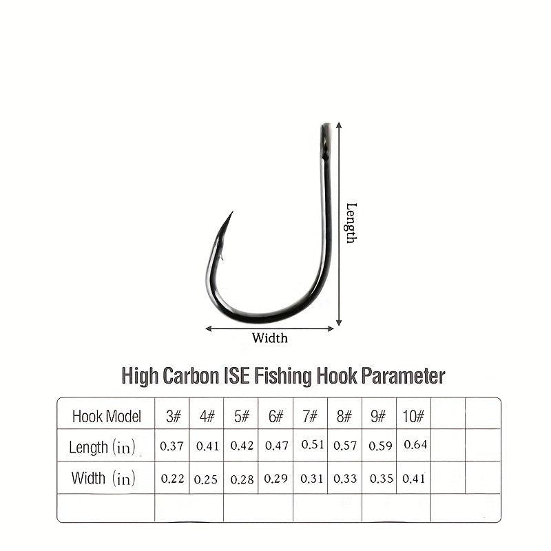 5 Fishhooks Set T Shaped Skewer Fishing Accessories Sizes 3-10 with String
