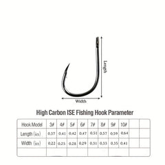 5 Fishhooks Set T Shaped Skewer Fishing Accessories Sizes 3-10 with String