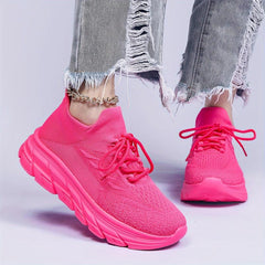 Women's Breathable Running Shoes Thick Bottom Athletic Sneakers