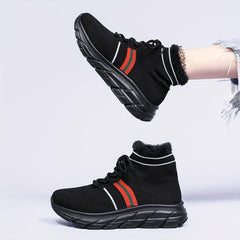 Women's Mesh Winter Sports Sneakers Lightweight Plush Thermal Running Shoes
