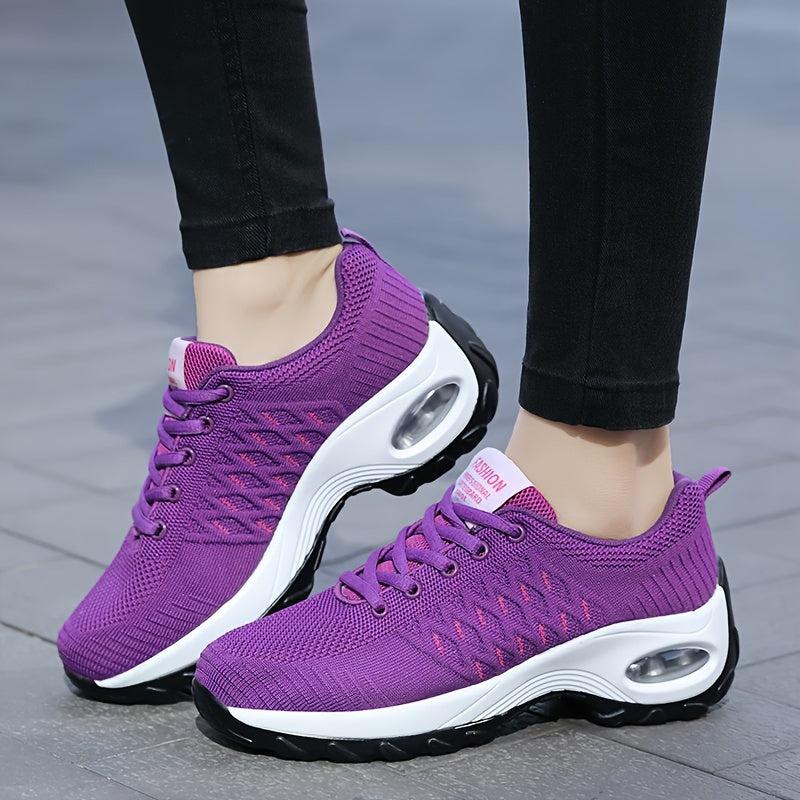 Women's Textured Athletic Running Shoes Air Cushion Lightweight Footwear