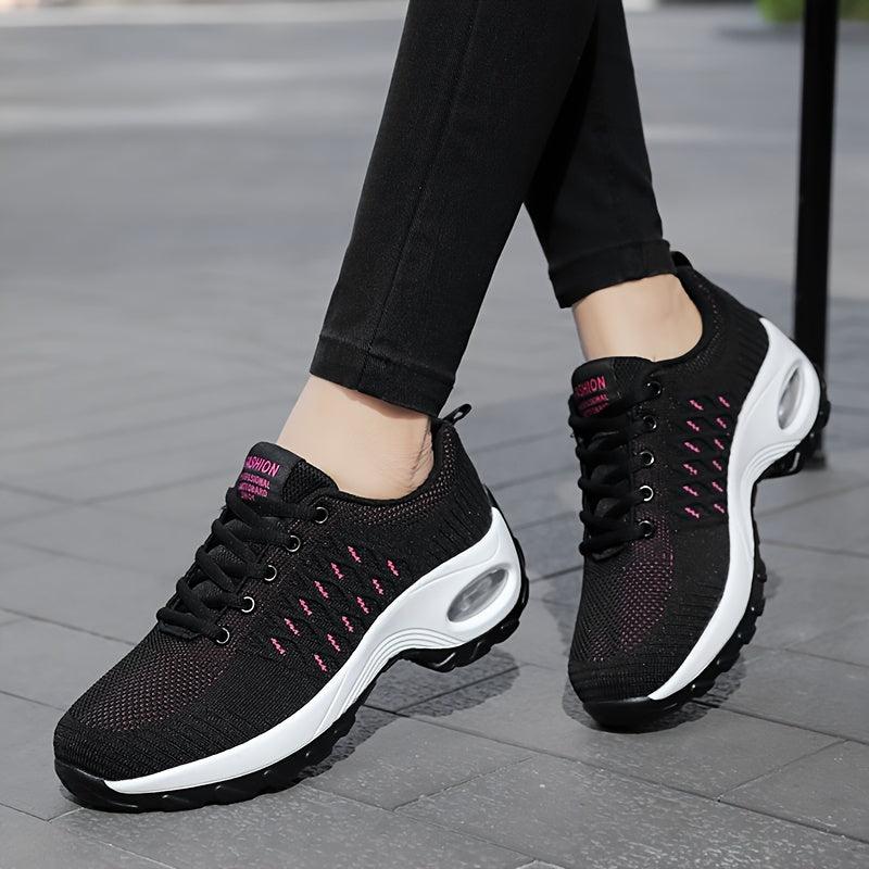 Women's Textured Athletic Running Shoes Air Cushion Lightweight Footwear