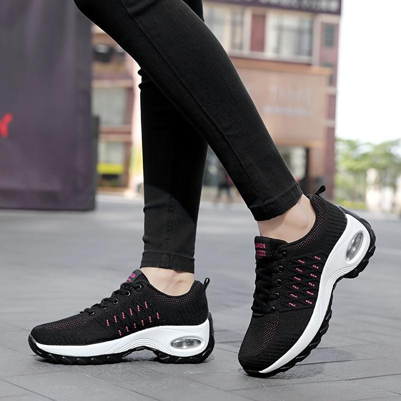 Women's Textured Athletic Running Shoes Air Cushion Lightweight Footwear