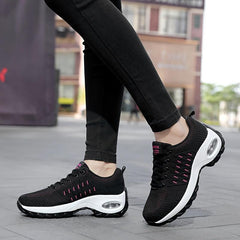 Women's Textured Athletic Running Shoes Air Cushion Lightweight Footwear