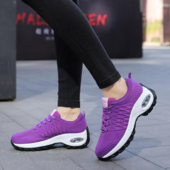 Women's Textured Athletic Running Shoes Air Cushion Lightweight Footwear