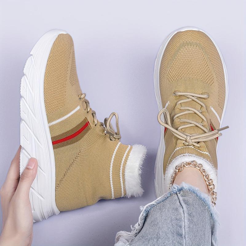 Women's Plush Inner Warm Sports Sneakers Winter Running Shoes