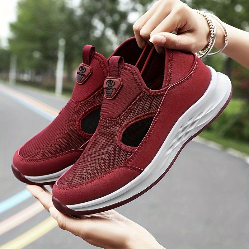 Women's Mesh Slip-on Walking Shoes Lightweight Outdoor Casual Sneakers