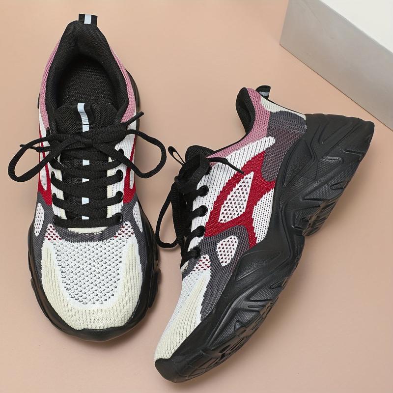 Breathable Flying Woven Running Shoes Lightweight Non Slip Sneakers