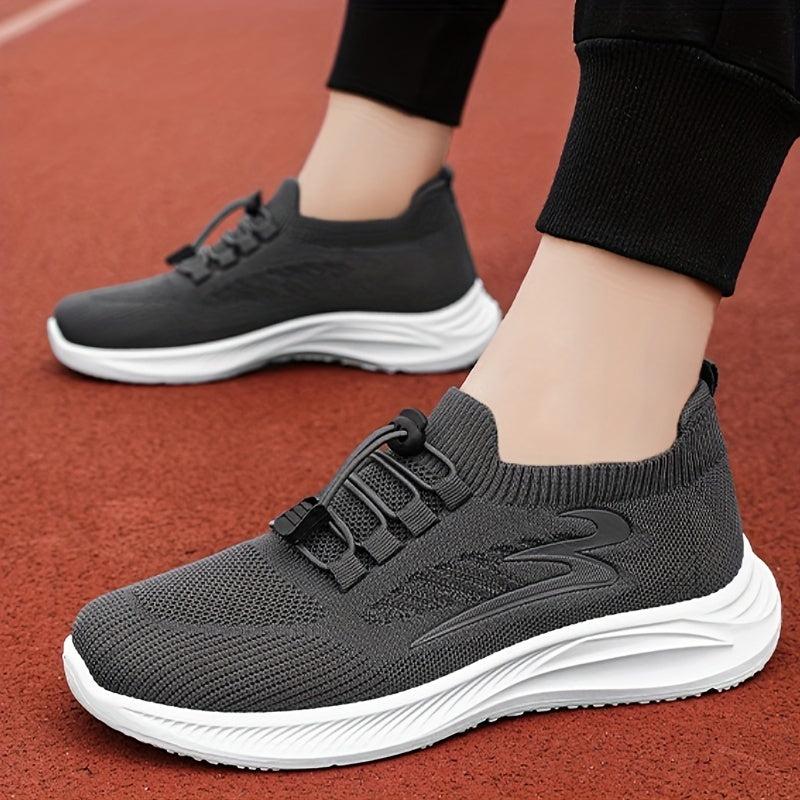 Soft Thick Sole Shock Absorption Flying Woven Shoes Lightweight