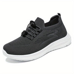 Soft Thick Sole Shock Absorption Flying Woven Shoes Lightweight