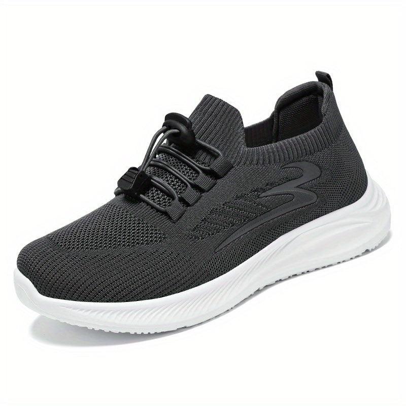 Soft Thick Sole Shock Absorption Flying Woven Shoes Lightweight