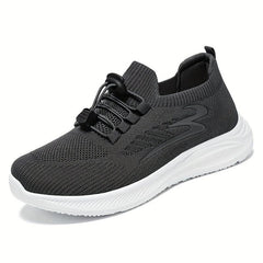 Soft Thick Sole Shock Absorption Flying Woven Shoes Lightweight