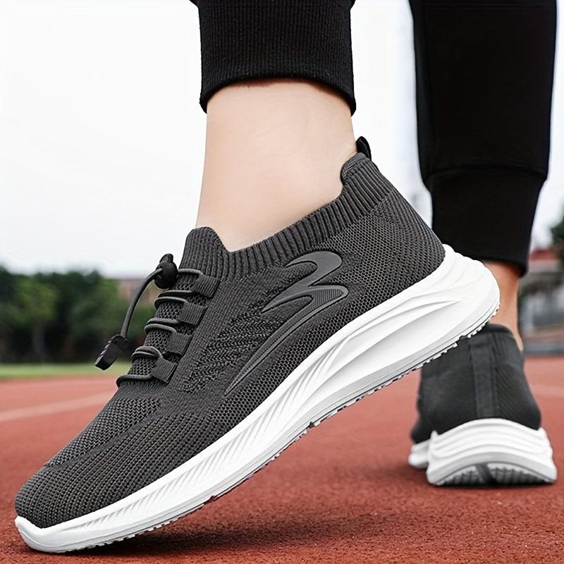 Soft Thick Sole Shock Absorption Flying Woven Shoes Lightweight