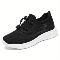 Soft Thick Sole Shock Absorption Flying Woven Shoes Lightweight