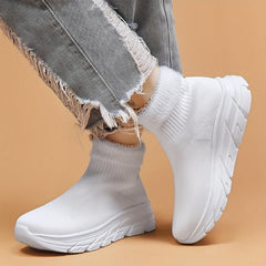 Mesh Slip-On Breathable Running Shoes Comfortable Shock Absorption