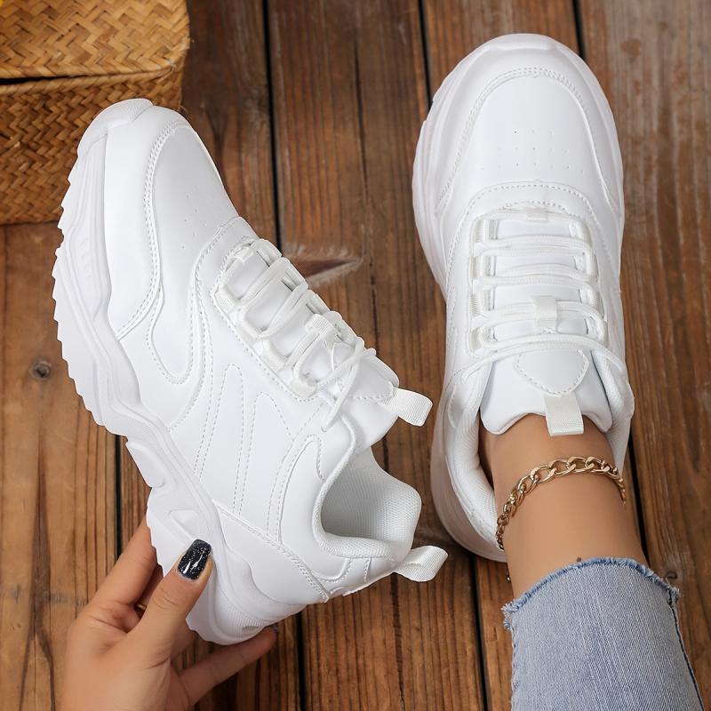 Solid Lightweight Breathable Running Shoes Heighten Wear Resistance