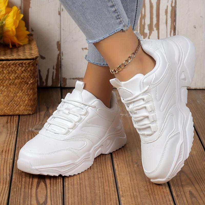 Solid Lightweight Breathable Running Shoes Heighten Wear Resistance